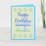Cartão Granddaughter Modern Keepsake Birthday Card<br><div class="desc">A lovely minimalist,  modern designed birthday card for a dear granddaughter. Personalize with name and age to make this card a lovely keepsake for years to come.</div>