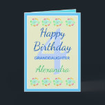 Cartão Granddaughter Modern Keepsake Birthday Card<br><div class="desc">A lovely minimalist,  modern designed birthday card for a dear granddaughter. Personalize with name and age to make this card a lovely keepsake for years to come.</div>