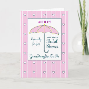 Cartão Granddaughter To Be Personalize Name Bridal Shower