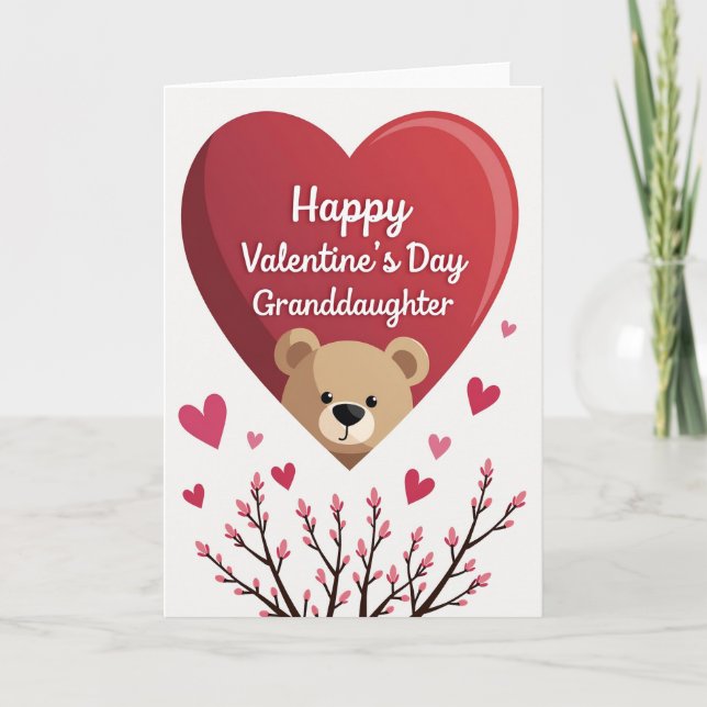 Cartão Granddaughter Valentine Love Card (Frente)