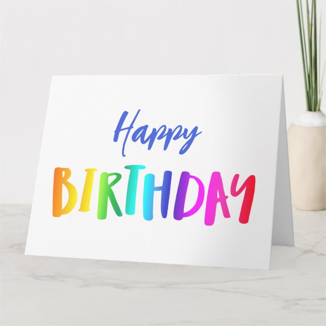 Cartão Grande Aniversário Feliz De Todos Nós Aniversário (Frente)