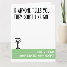 Cartão Grande aniversário verde de Gin Lover
