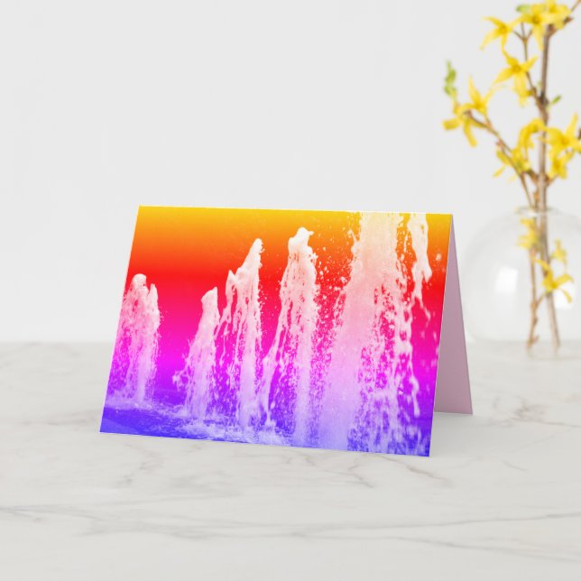 Cartão Grande Brilhante Água Espelhante Tem Uma Placa Col (Flor Amarela)