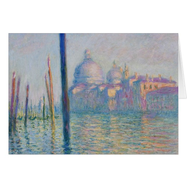 Cartão Grande Canal Monet Veneza Itália Pintura Clássica (Frente Horizontal)