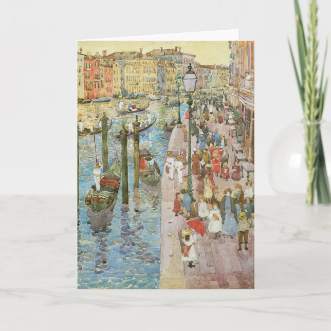 Cartão Grande Canal, Veneza por Maurice Prendergast (Frente)