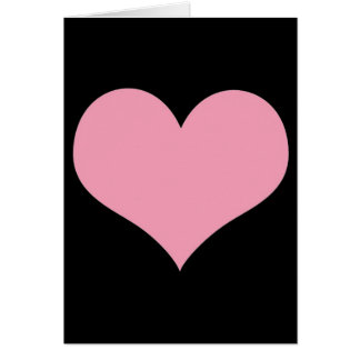 Cartão Grande Coração de Amor Rosa