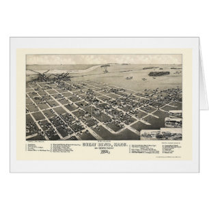 Cartão Grande curvatura, mapa panorâmico de KS - 1882
