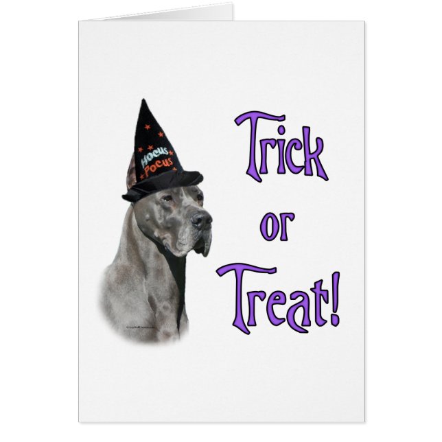 Cartão Grande Dane (azul) (Frente)