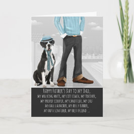 Cartão Grande Dane do Dia de os pais de Cachorro