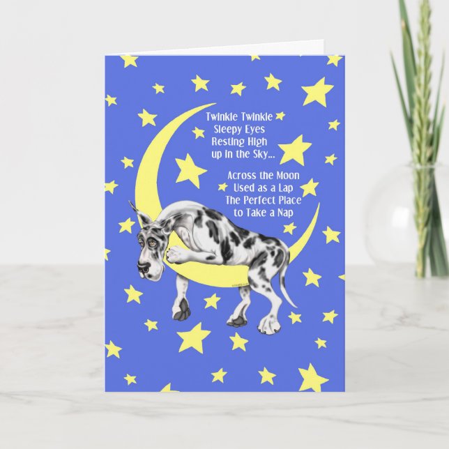 Cartão Grande Dane HarlequinTwinkle (Frente)