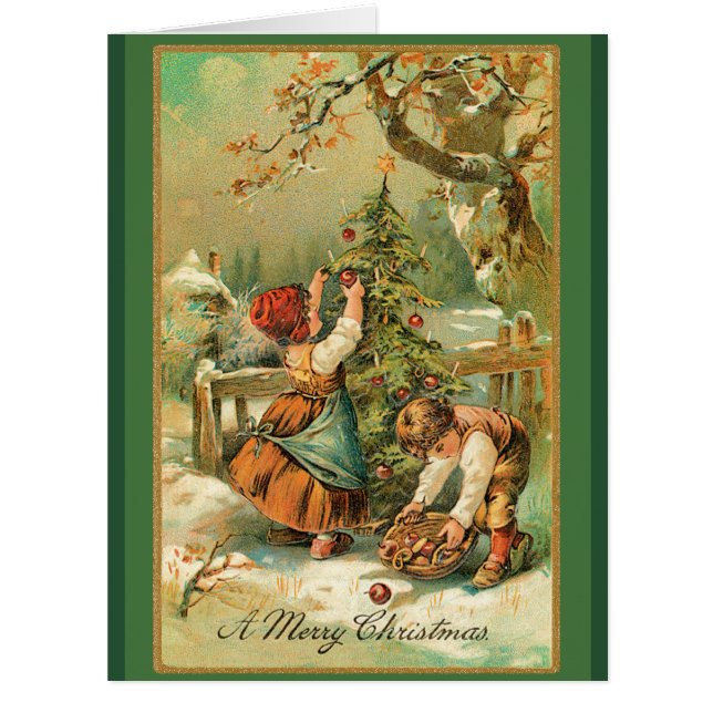 Cartão grande das maçãs do Natal (Frente)