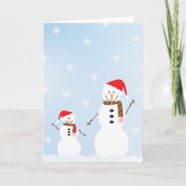 Cartão Grande E Pequeno Neve Feliz Natal