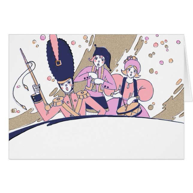 Cartão Grande e Tripulação do Tambor de Neve (Frente Horizontal)