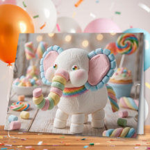 Grande Elefante Caprichoso Aniversário Personaliza