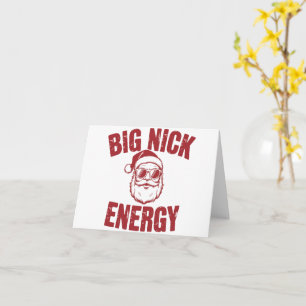 Cartão Grande Energia de Nick Piada de Natal Engraçada e 