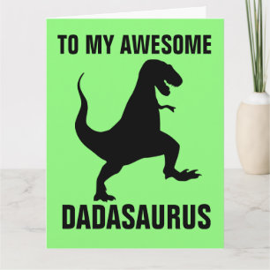 CARTÃO GRANDE ENGRAÇADO DE DIA DOS PAIS COM DINOSS