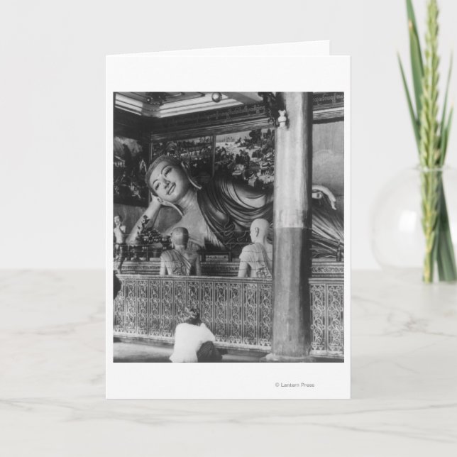 Cartão Grande estátua de Buddha em Tailândia (Frente)