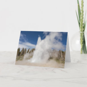 Cartão Grande Geyser Folheto de Saudação