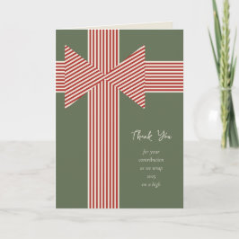 Cartão Grande Laço de Fita Listrada