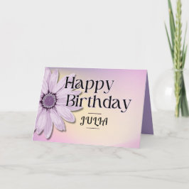 Cartão Grande Margarida Rosa Feliz Aniversário Feliz