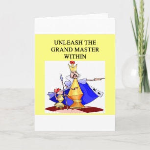 Cartão Grande mestre do jogador CHESS