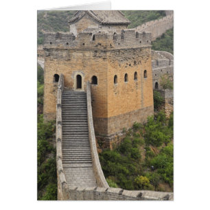 Cartão Grande Muralha da China em Jinshanling, China, Ási