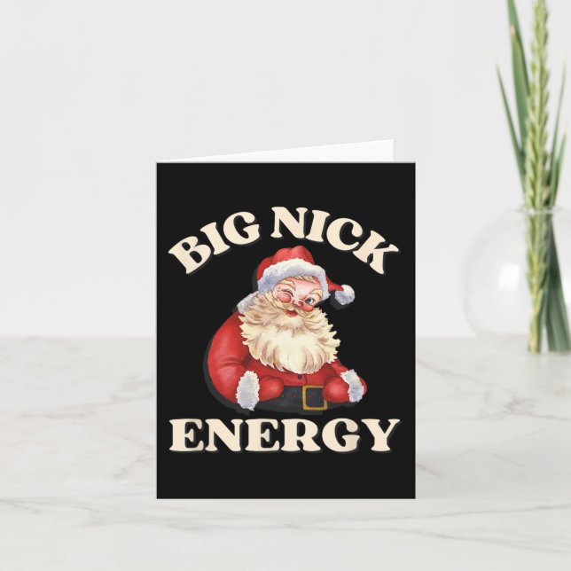 Cartão Grande Nick Energy Papais noeis Engraçado Natal (Frente)