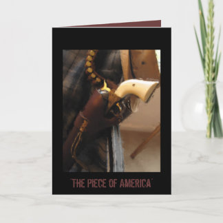 Cartão Grande Notecard com pistola e holster