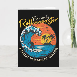 Cartão Grande Onda de Surf Gráfico Design Oceano Para Sur
