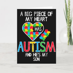 Cartão Grande Parte Do Meu Coração Autismo Filho Conscien