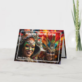 Cartão 💚 💜 💛 Grande Revelação: Mágica Mardi Gras