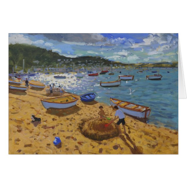 Cartão Grande sandcastle Teignmouth 2013 (Frente Horizontal)