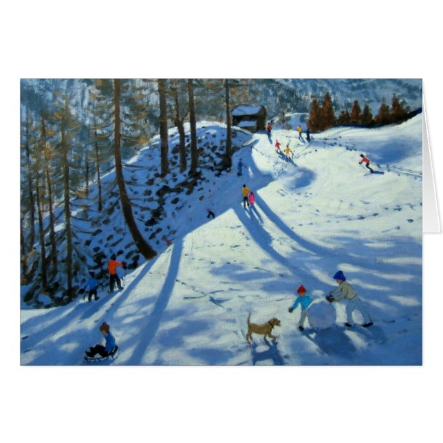 Cartão Grande Snowball Zermatt (Frente Horizontal)