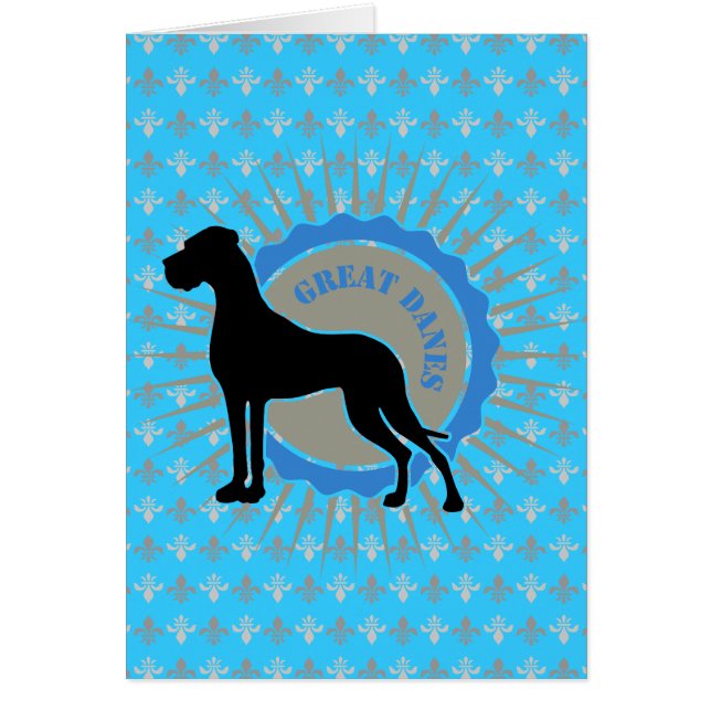 Cartão Grandes Dinamarqueses - Estrela, Dane (Frente)