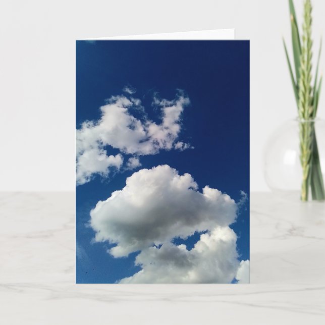 Cartão Grandes nuvens macios (Frente)