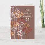 Cartão Grandfather 88th Birthday Brown Wildflowers<br><div class="desc">Make your grandfather’s 88th birthday more special by giving him this beautiful religious birthday card that shares with a religious wishes for him on his special day. Get your copy of this card today!</div>