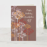 Cartão Grandfather 97th Birthday Brown Wildflowers<br><div class="desc">Once the celebration starts your should get your opportunity to hand this card to your dear grandfather to greet him a happy 97th birthday and wish him blessings. But before you can do that you must get a copy of this card first. Order now!</div>