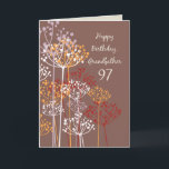 Cartão Grandfather 97th Birthday Brown Wildflowers<br><div class="desc">Once the celebration starts your should get your opportunity to hand this card to your dear grandfather to greet him a happy 97th birthday and wish him blessings. But before you can do that you must get a copy of this card first. Order now!</div>