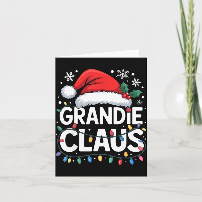 Cartão Grandie Claus Matching Family Christmas Holiday Pa (Frente)