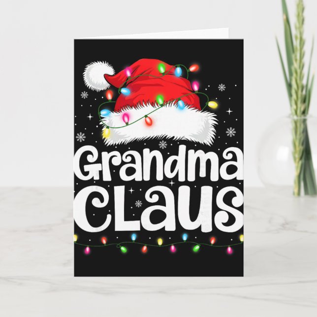 Cartão Grandma Claus Matching Family Christmas Funny Xmas (Frente)