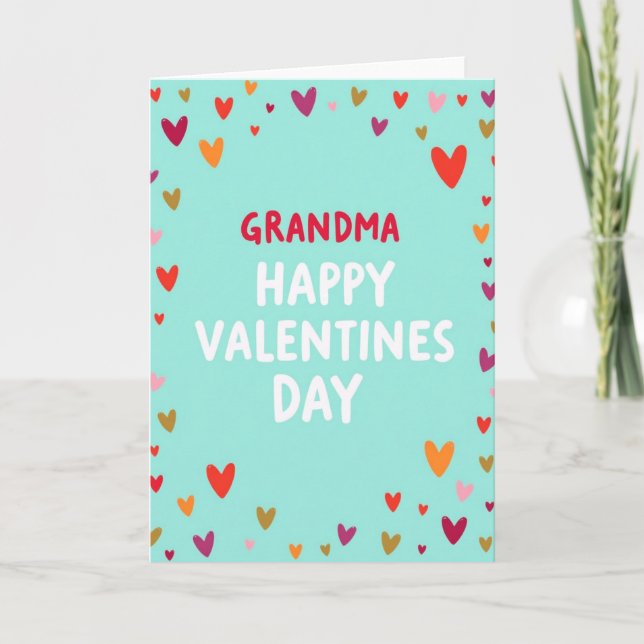 Cartão Grandma Happy Valentines Day Card (Frente)
