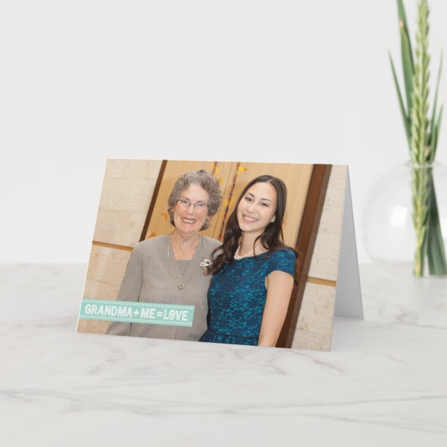Cartão Grandma + Me = Love! (Frente)