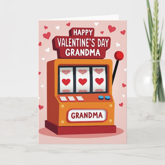 Cartão Grandma Valentines Day Jackpot Card (Frente)