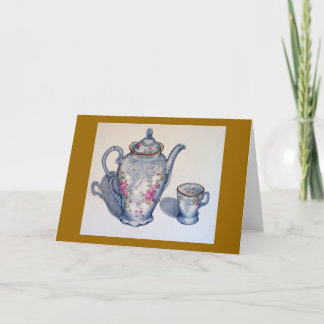 Cartão Grandmother's Tea blank GREETING CARD
