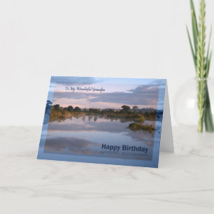 Cartão Grandpa, Lake at dawn Birthday card
