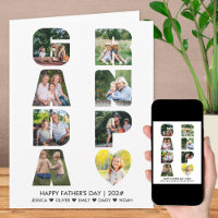 GRANDPA - Letra Cutout Photo Collage Birthday