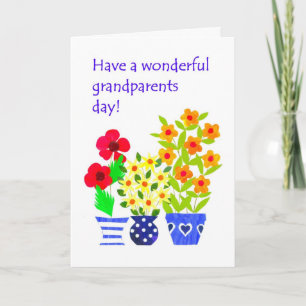 Cartão Grandparents Day Card - Flower Power