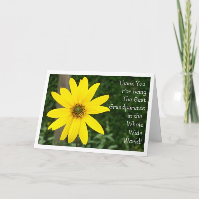 Cartão Grandparents' Day Sunflower Greeting Card (Frente)