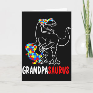 Cartão Grandpasaurus T Rex Dinossauro Conscientização Aut