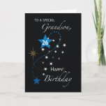 Cartão Grandson 26th Birthday Star Inspirational Black<br><div class="desc">This inspirational card would be the perfect card to give a dear grandson who is celebrating a 26th birthday. If you want to inspire yours then this is the card you should be giving him when his 26th birthday arrives.</div>
